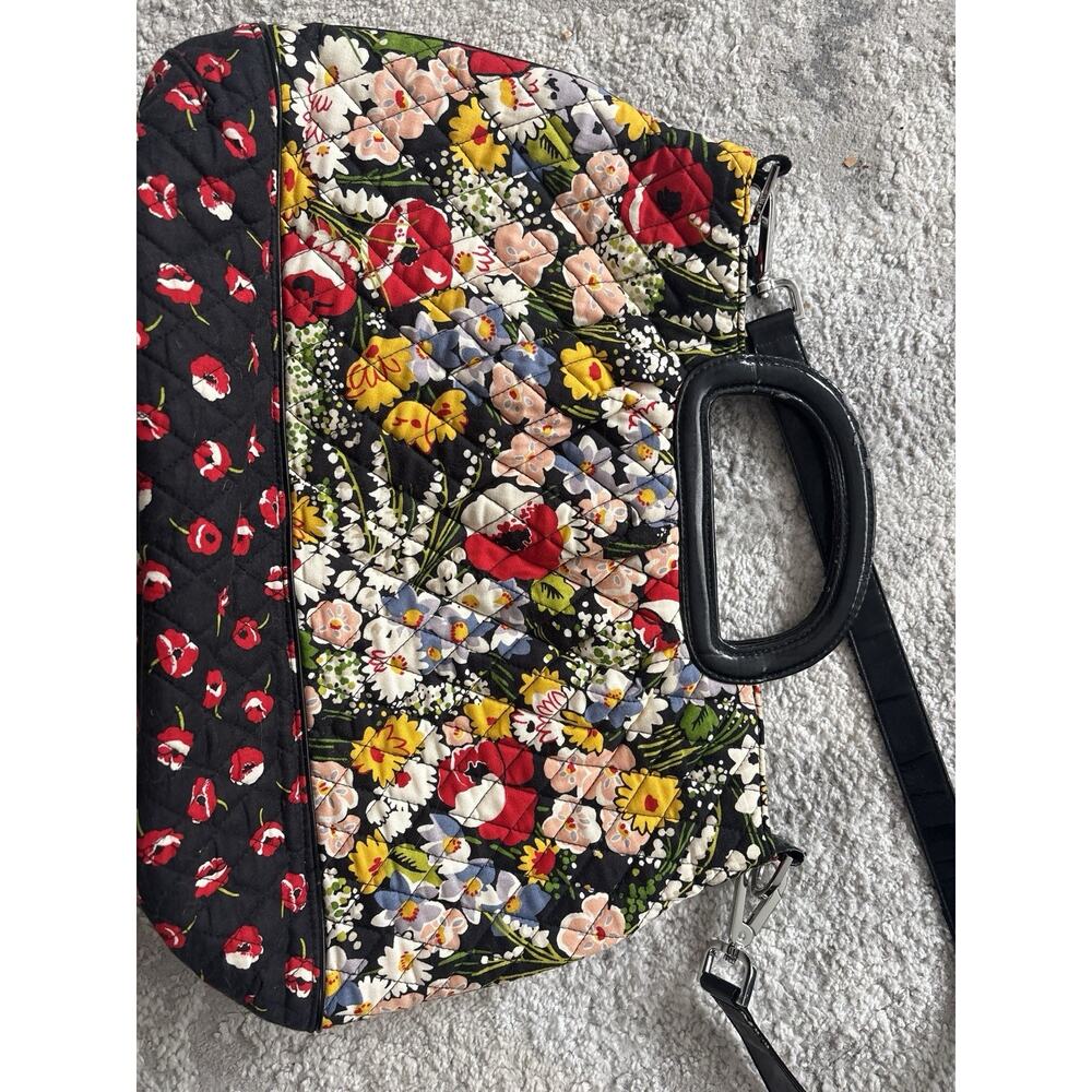 Vera Bradley Black Poppy Fields Quilted Bag - Picture 4 of 5